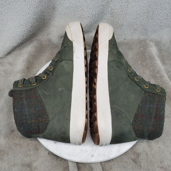 Keen Shoes Womens Size 9.5 Green Leather Elena Mid Rise Lace Up Boots - Picture 6 of 12